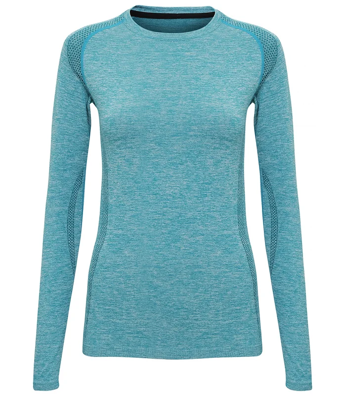 TriDri® TriDri® Women's TriDri® seamless '3D fit' multi-sport performance long sleeve top in Turquoise