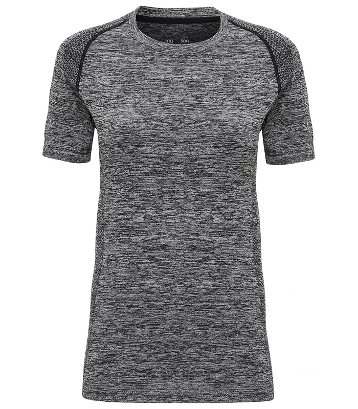 TriDri® TriDri® Women's TriDri® seamless '3D fit' multi-sport performance short sleeve top in Charcoal