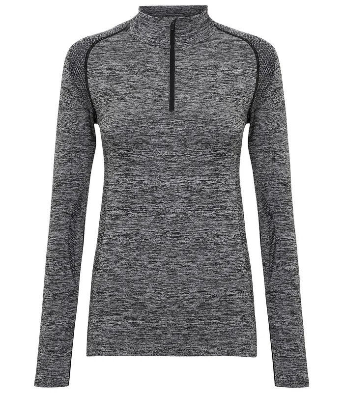 TriDri® TriDri® Women's TriDri® seamless '3D fit' multi-sport performance zip top in Charcoal