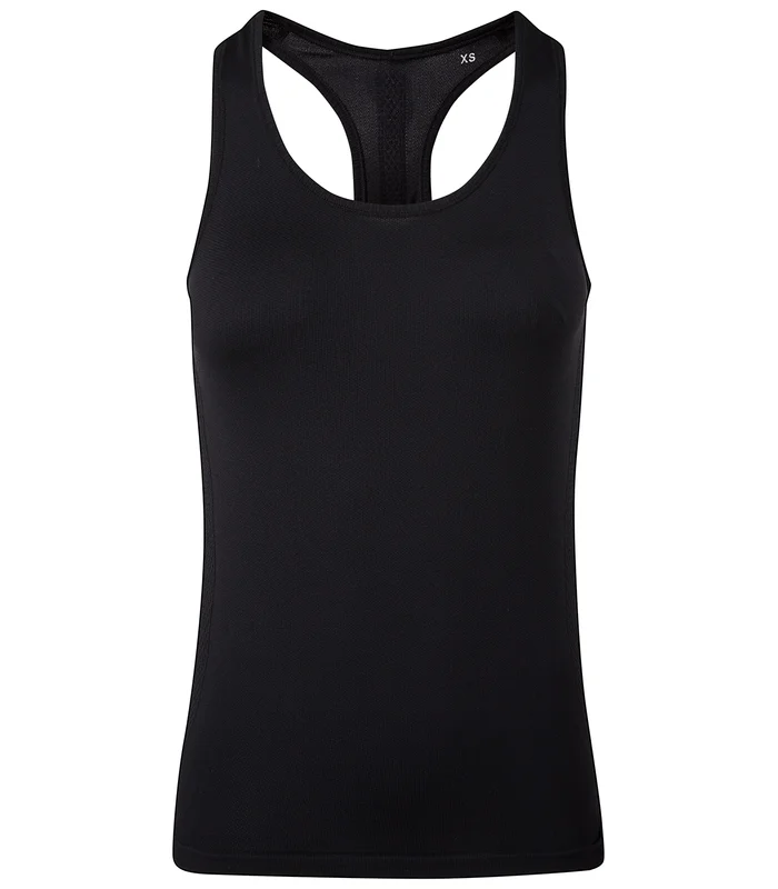 TriDri® TriDri® Women's TriDri® seamless '3D fit' multi-sport sculpt vest in Full Black