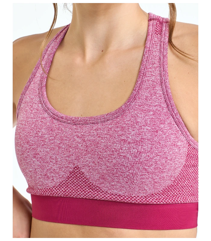 TriDri® TriDri® TriDri® seamless '3D fit' multi-sport sculpt bra in Black Melange