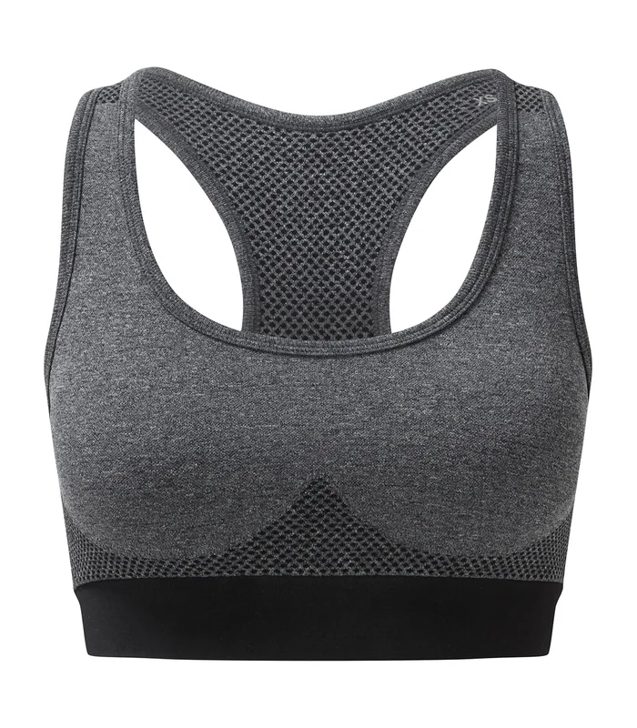 TriDri® TriDri® TriDri® seamless '3D fit' multi-sport sculpt bra in Black Melange