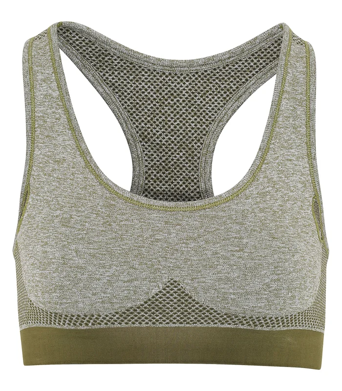 TriDri® TriDri® TriDri® seamless '3D fit' multi-sport sculpt bra in Olive