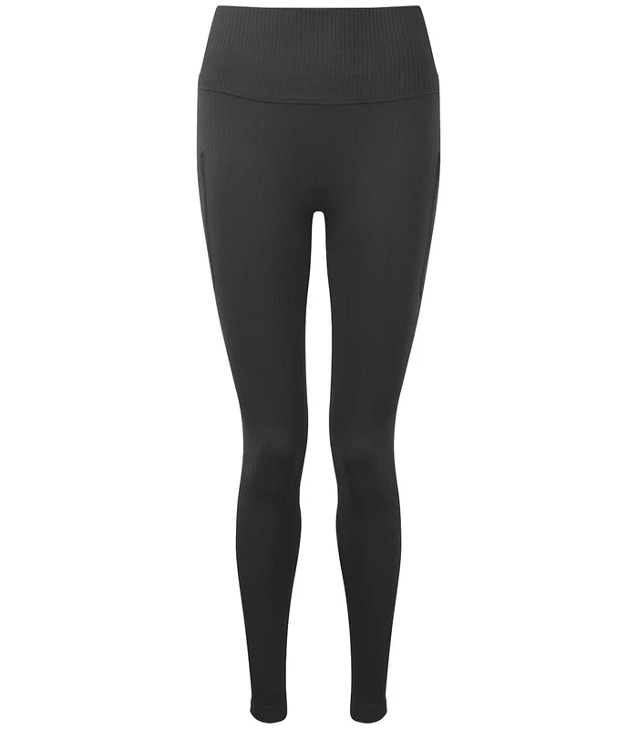 TriDri® TriDri® Women's TriDri® ribbed seamless 3D fit multi-sport leggings in Charcoal