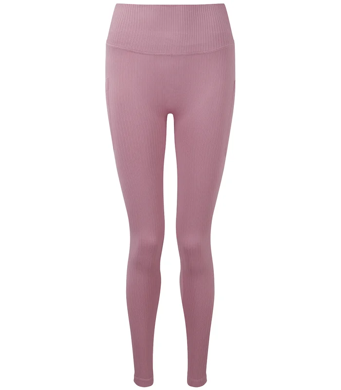 TriDri® TriDri® Women's TriDri® ribbed seamless 3D fit multi-sport leggings in Mauve