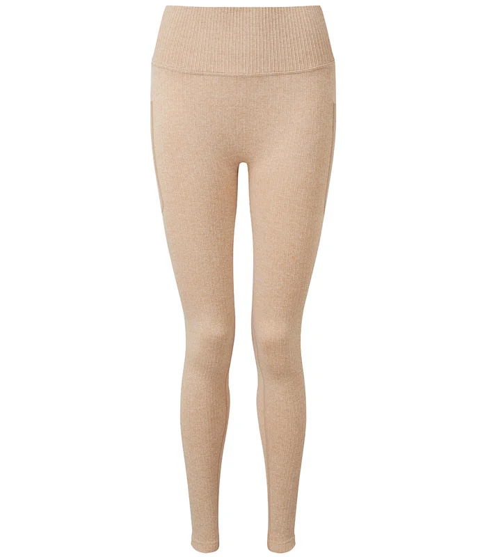 TriDri® TriDri® Women's TriDri® ribbed seamless 3D fit multi-sport leggings in Nude Melange