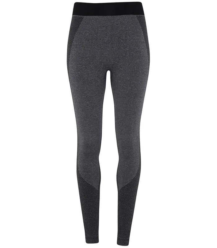 TriDri® TriDri® Women's TriDri® seamless '3D fit' multi-sport sculpt leggings in Black Melange