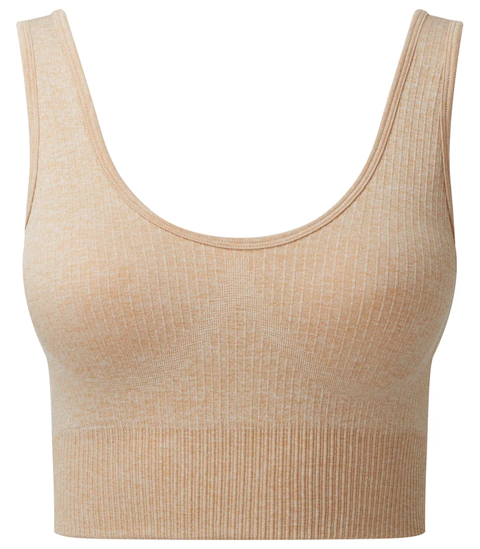 TriDri® TriDri® Women's TriDri® ribbed seamless 3D fit multi-sport bra in Nude Melange