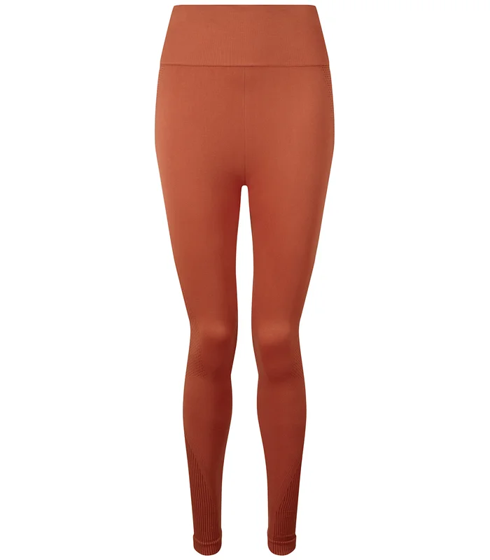 TriDri® TriDri® Women's TriDri® seamless '3D fit' multi-sport sculpt solid colour leggings in Rust