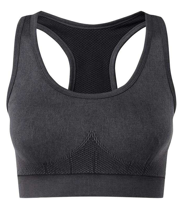 TriDri® TriDri® TriDri® seamless '3D fit' multi-sport denim look bra in Black Denim