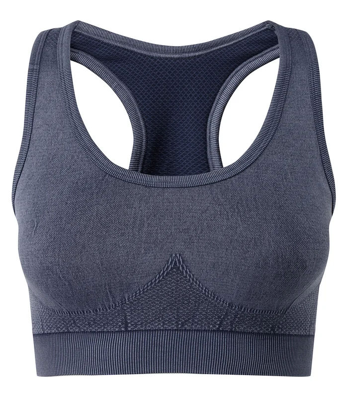 TriDri® TriDri® TriDri® seamless '3D fit' multi-sport denim look bra in Indigo Denim
