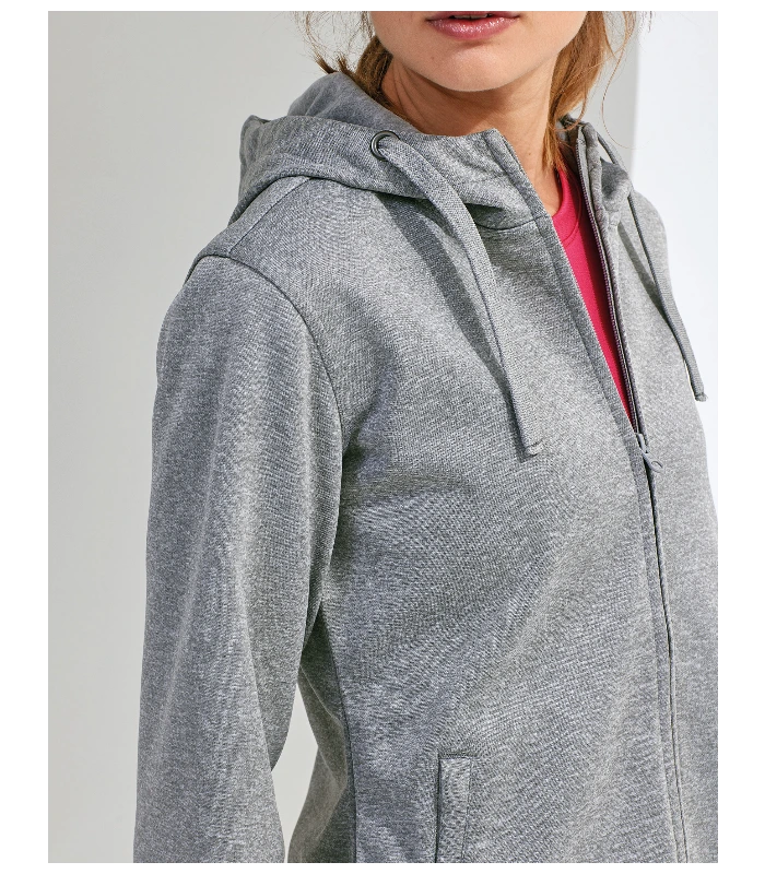 TriDri® TriDri® Women's TriDri® spun dyed full-zip hoodie in Black