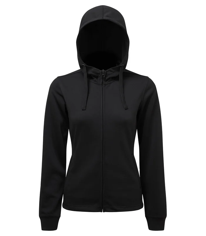 TriDri® TriDri® Women's TriDri® spun dyed full-zip hoodie in Black