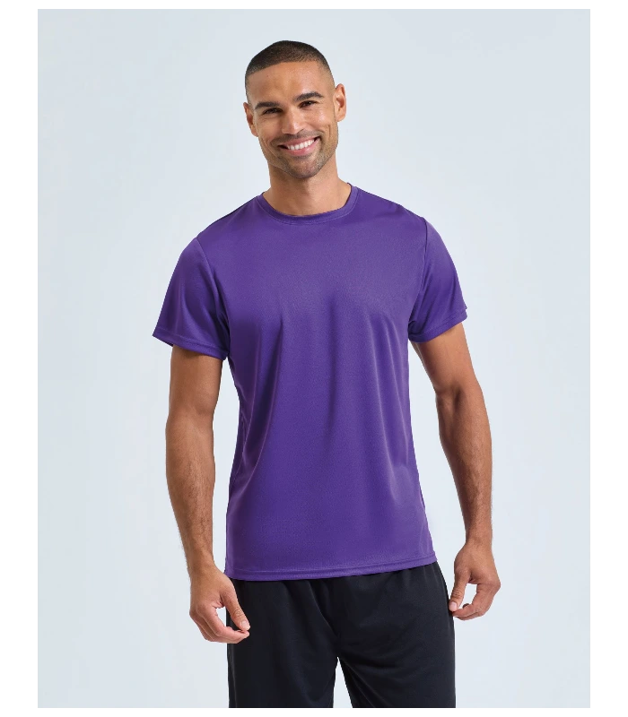 TriDri® TriDri® TriDri® Ion-Charge recycled textured tee in Black Melange