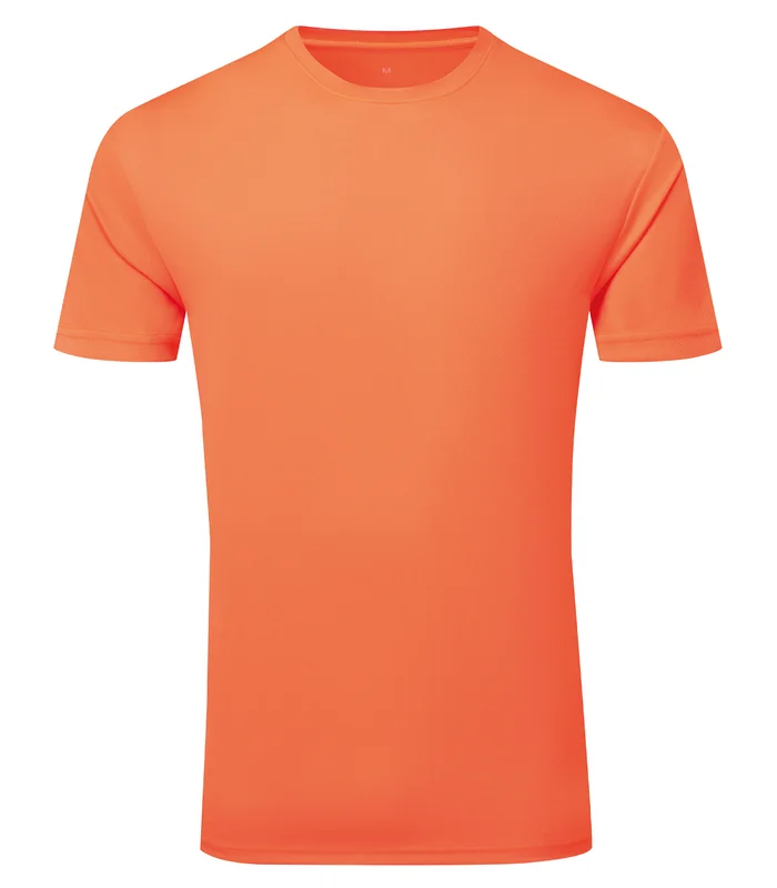 TriDri® TriDri® TriDri® Ion-Charge recycled textured tee in Lightning Orange