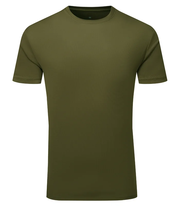 TriDri® TriDri® TriDri® Ion-Charge recycled textured tee in Olive