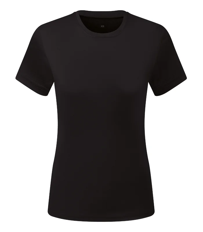 TriDri® TriDri® Womens TriDri® Ion-Charge recycled textured tee in Black