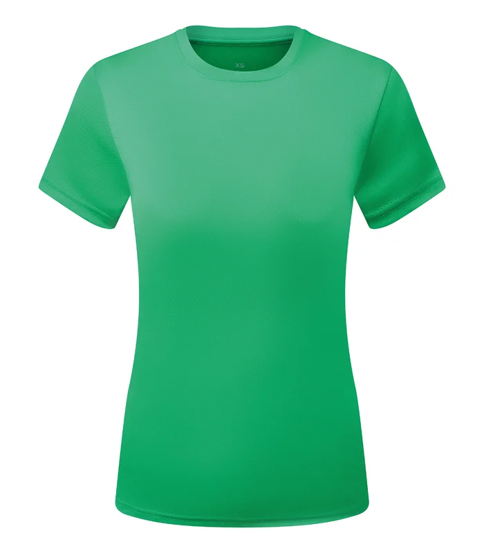 TriDri® TriDri® Womens TriDri® Ion-Charge recycled textured tee in Bright Kelly
