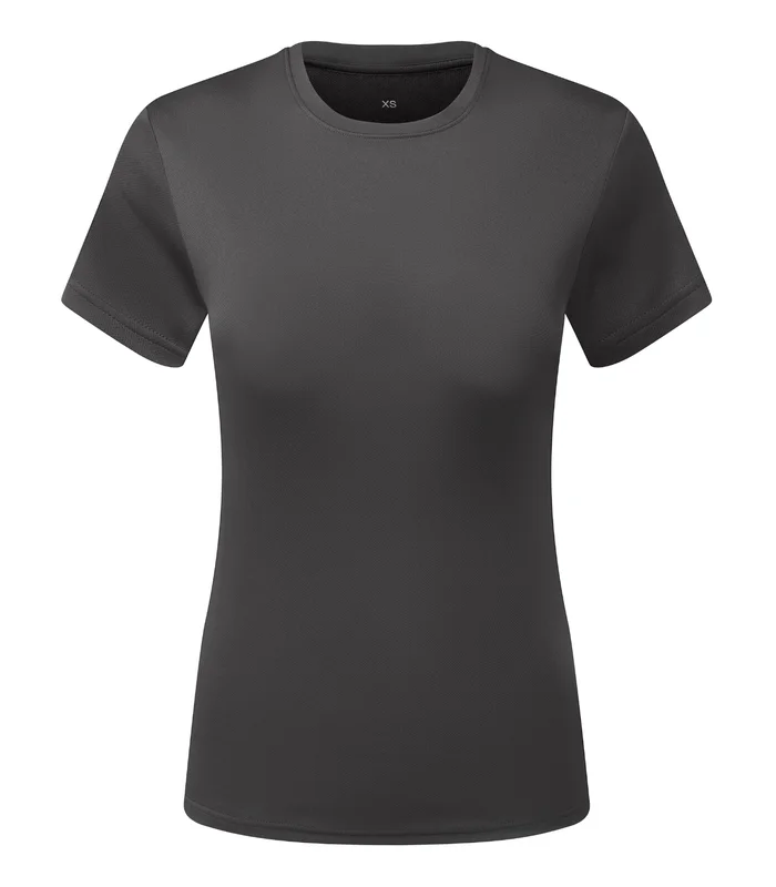 TriDri® TriDri® Womens TriDri® Ion-Charge recycled textured tee in Charcoal