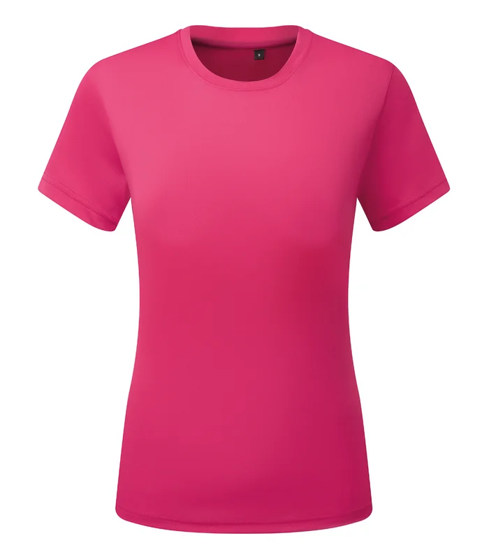 TriDri® TriDri® Womens TriDri® Ion-Charge recycled textured tee in Hot Pink