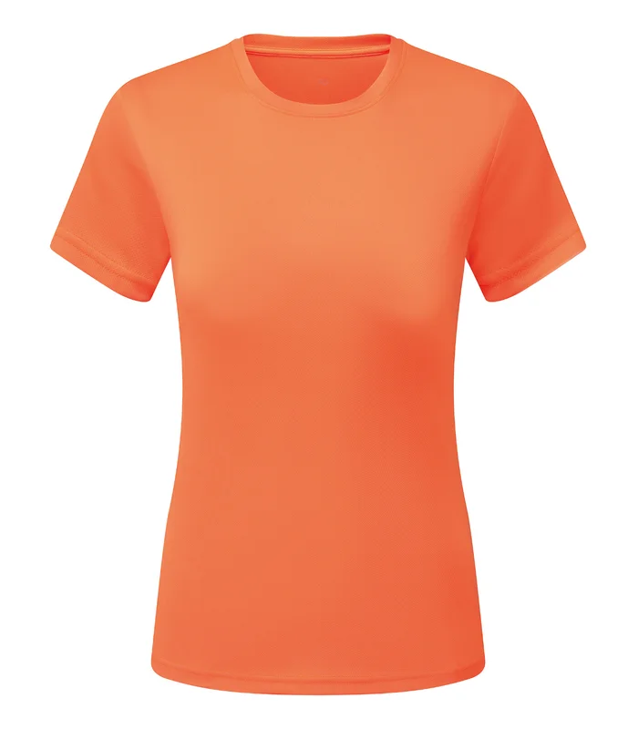 TriDri® TriDri® Womens TriDri® Ion-Charge recycled textured tee in Lightning Orange