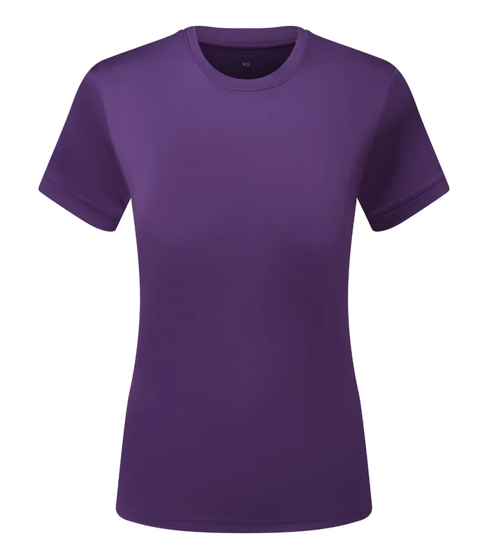 TriDri® TriDri® Womens TriDri® Ion-Charge recycled textured tee in Bright Purple