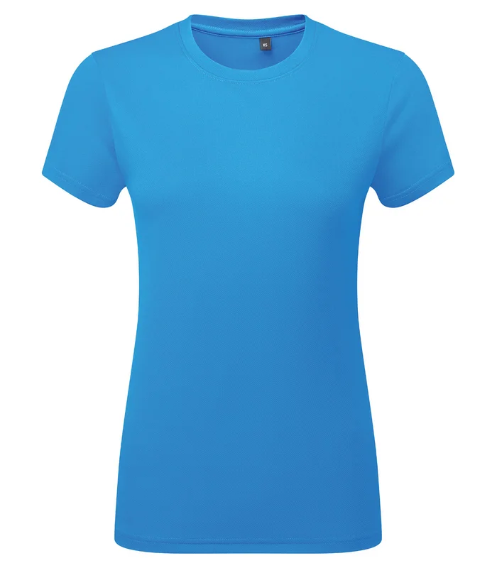 TriDri® TriDri® Womens TriDri® Ion-Charge recycled textured tee in Sapphire