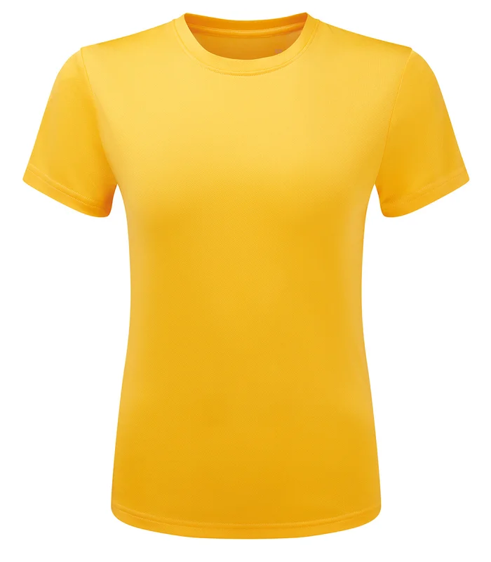 TriDri® TriDri® Womens TriDri® Ion-Charge recycled textured tee in Sun Yellow