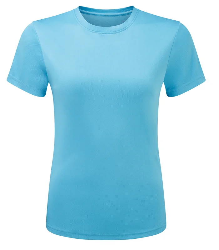 TriDri® TriDri® Womens TriDri® Ion-Charge recycled textured tee in Turquoise