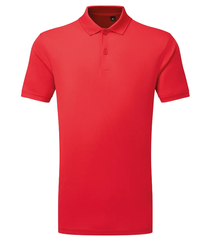 TriDri® TriDri® TriDri® Ion-Charge panelled polo in Fire Red