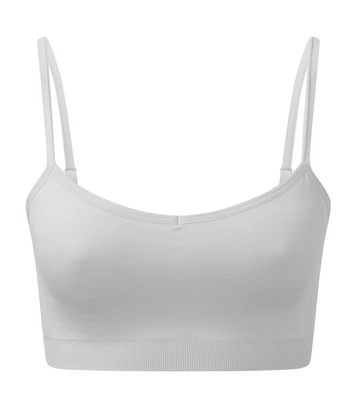 TriDri® TriDri® Women's TriDri® recycled seamless 3D fit multi-sport flex bra in Cool Grey Melange