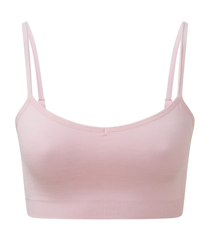TriDri® TriDri® Women's TriDri® recycled seamless 3D fit multi-sport flex bra in Light Pink Melange