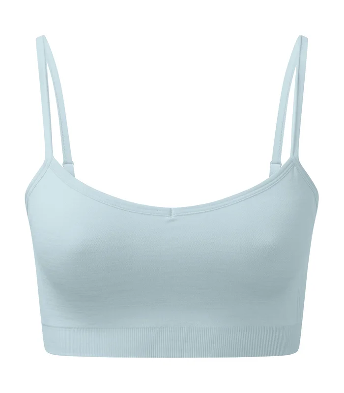 TriDri® TriDri® Women's TriDri® recycled seamless 3D fit multi-sport flex bra in Sky Blue Melange