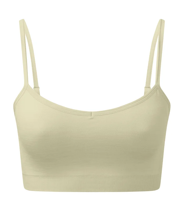 TriDri® TriDri® Women's TriDri® recycled seamless 3D fit multi-sport flex bra in Sage Green Melange