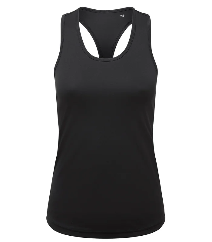 TriDri® TriDri® Womens TriDri® recycled performance slim racerback vest in Black