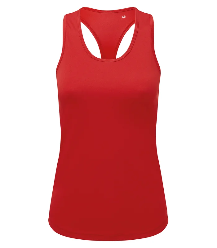 TriDri® TriDri® Womens TriDri® recycled performance slim racerback vest in Fire Red