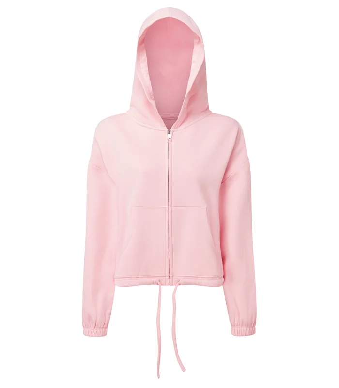 TriDri® TriDri® Womens TriDri® recycled drawstring full-zip hoodie in Light Pink