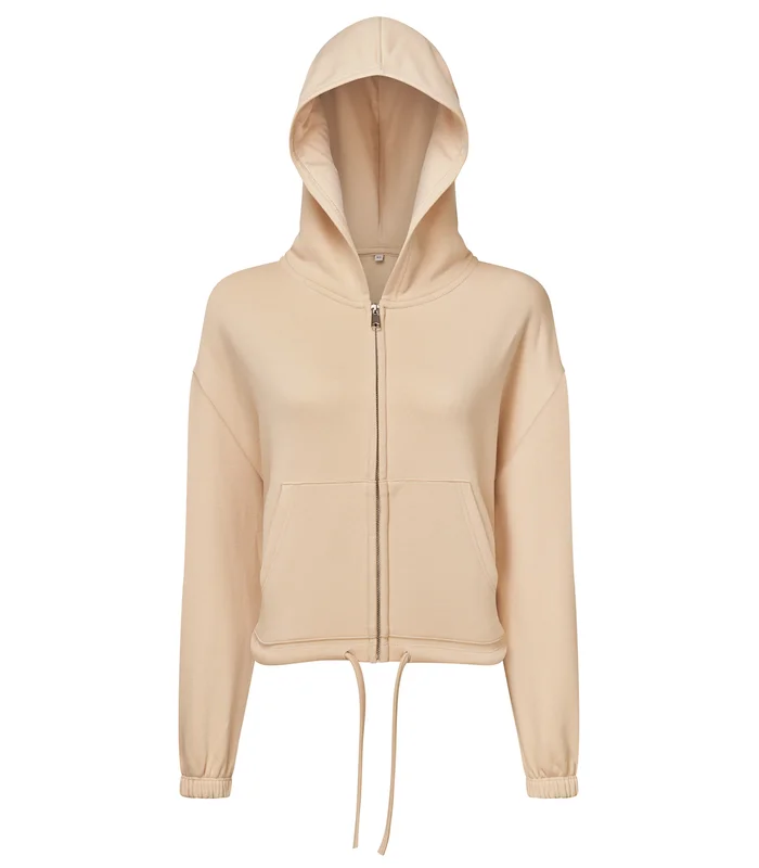 TriDri® TriDri® Womens TriDri® recycled drawstring full-zip hoodie in Nude