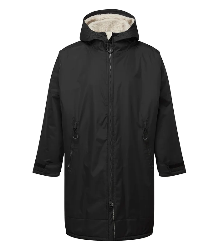 TriDri® TriDri® TriDri® All-seasons waterproof changing robe in Black/Natural