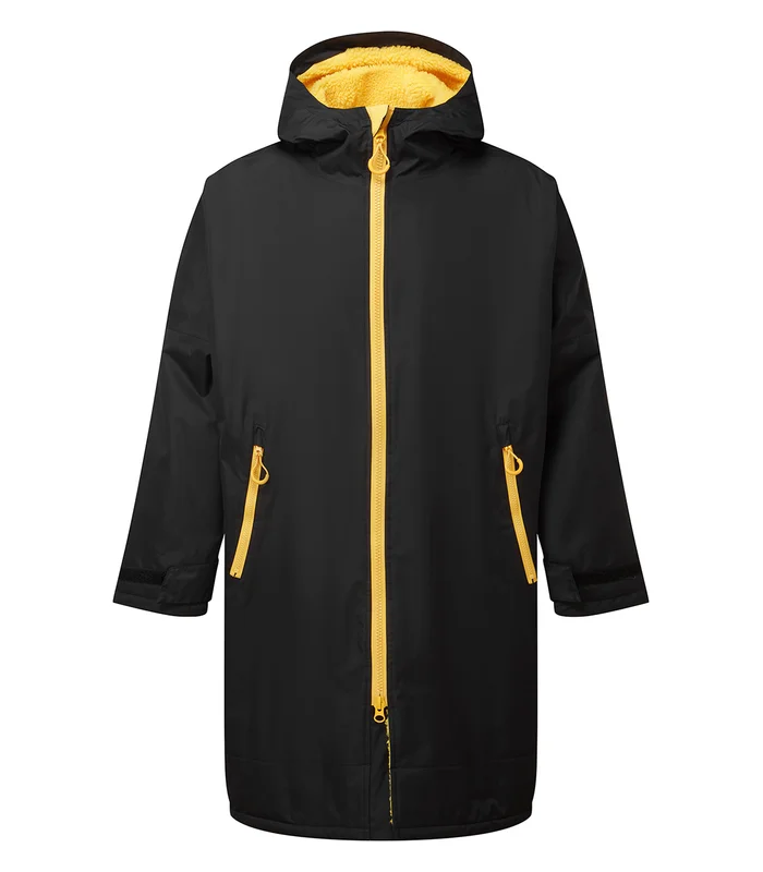 TriDri® TriDri® TriDri® All-seasons waterproof changing robe in Black/Sun Yellow