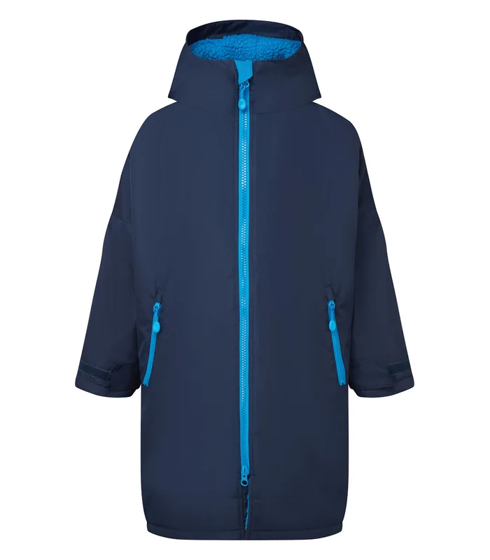 TriDri® TriDri® Kids TriDri® All-seasons waterproof changing robe in Navy/Sapphire