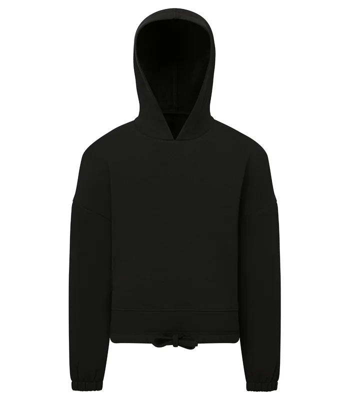 TriDri® TriDri® Kids TriDri® recycled cropped oversize hoodie in Black