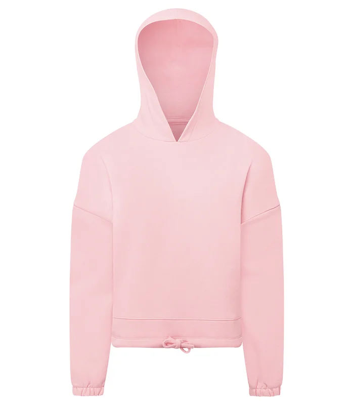TriDri® TriDri® Kids TriDri® recycled cropped oversize hoodie in Light Pink