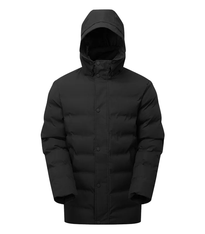 2786 2786 Recycled bonded longline padded jacket in Black