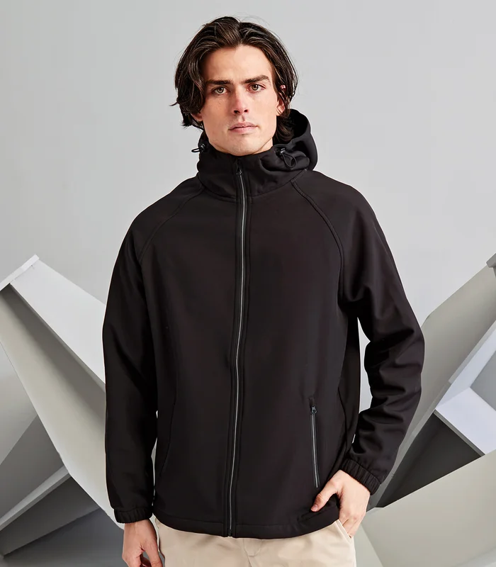 2786 2786 Hooded 2-layer softshell jacket in Black