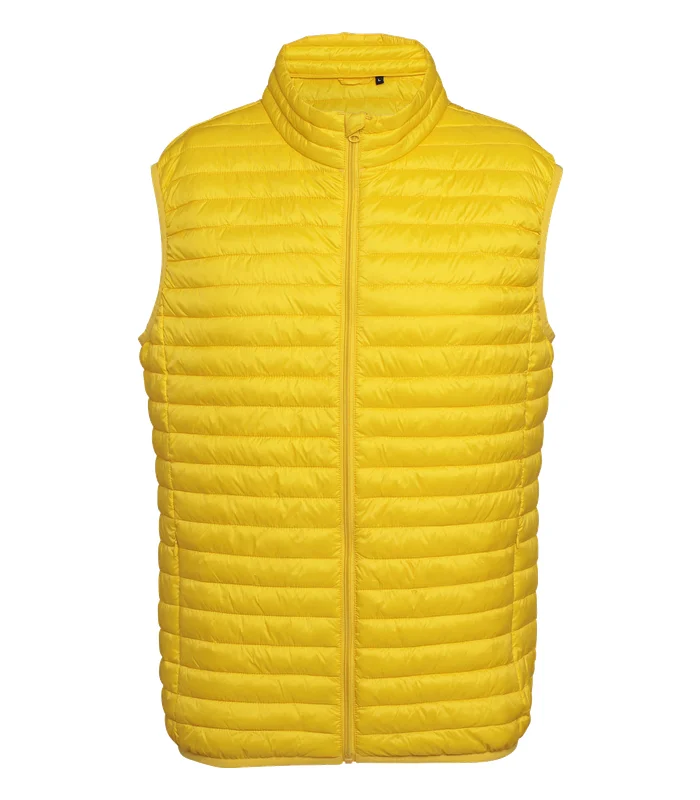 2786 2786 Tribe fineline padded gilet in Bright Yellow