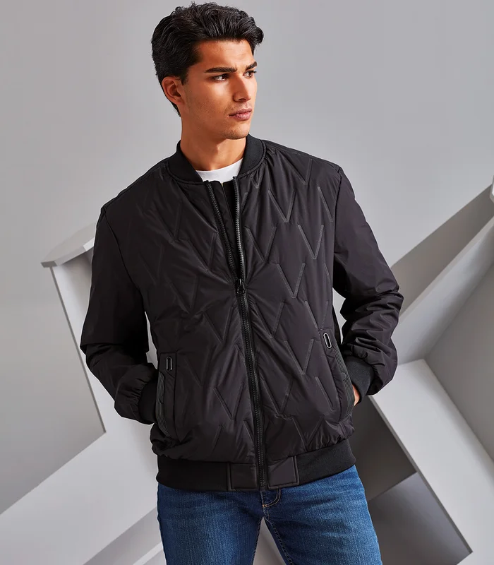 2786 2786 Vector moulded bomber jacket in Black