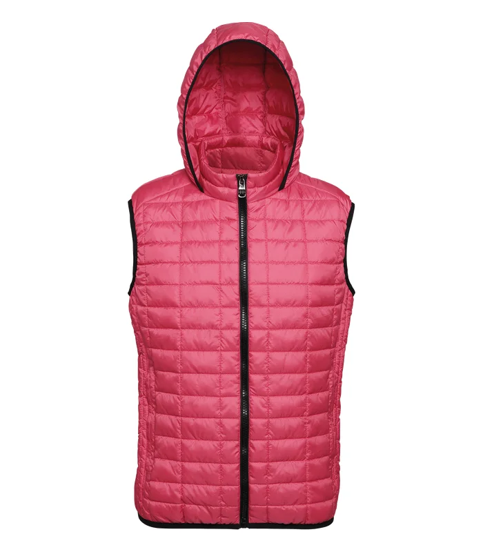 2786 2786 Honeycomb hooded gilet in Red