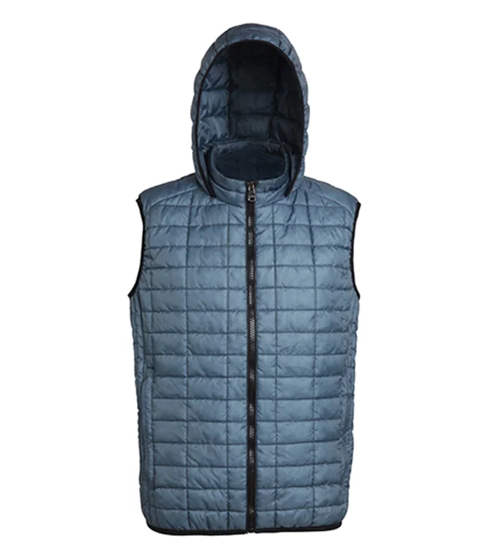 2786 2786 Honeycomb hooded gilet in Steel*