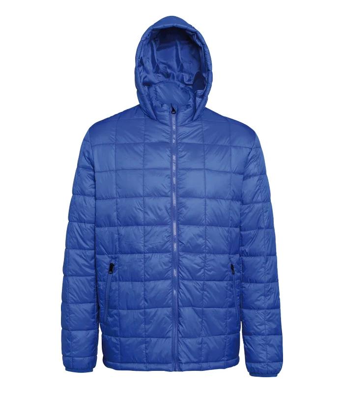 2786 2786 Box quilt hooded jacket in Royal